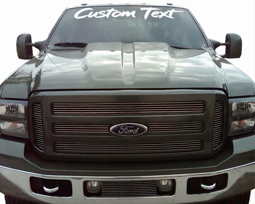 Custom Text Brush Windshield Vinyl Decal Sticker