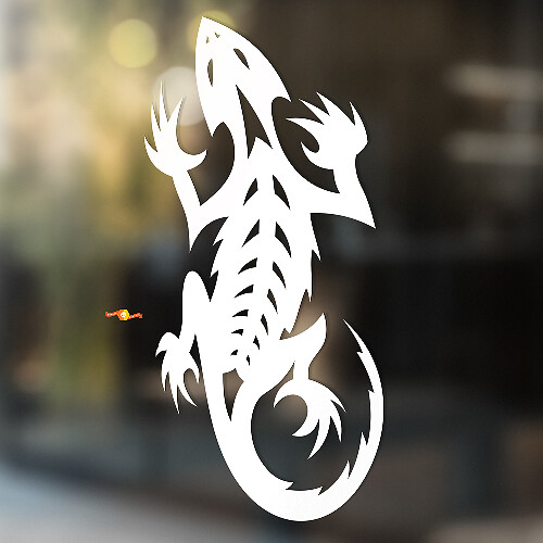Bearded Dragon Tribal Style Universal Vinyl Decal Sticker
