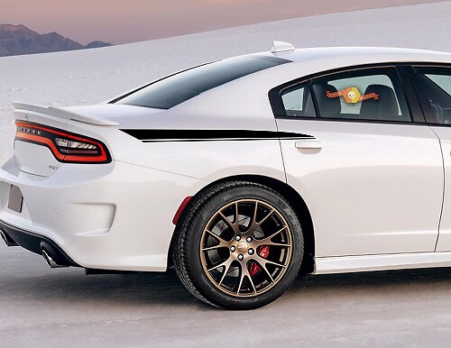 Rear Quarter Side Stripe Vinyl Decal Kit for Dodge Charger 