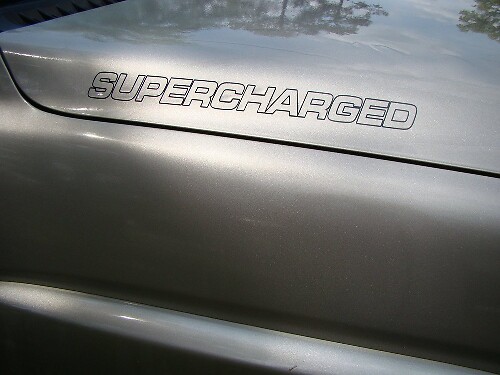 SUPERCHARGED Bonnet & Wing Vinyl Decal Pair