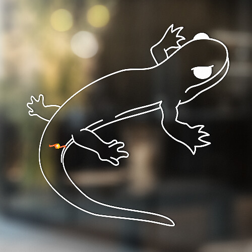 Gecko Lizard Vinyl Art Wall  Window Bathroom Sticker Decal #13