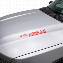 4.0L DOHC V6 Endurance Hood Vinyl Decals Set for Nissan Xterra Titan_4