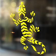 Stripes Gecko Tribal Style Universal Vinyl Decal Sticker_3