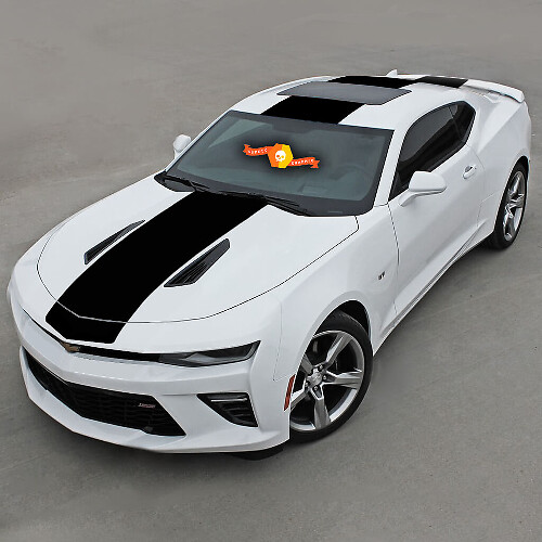 Chevrolet Camaro 2016-2018 Over The Top Stripes Hood, Roof & Rear
