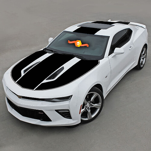 Racing Full Top Side Stripes Vinyl Decal for Chevrolet Camaro 2016-2018