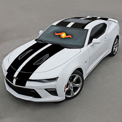 Dual Racing Stripes Full Kit Vinyl Decal Sticker for Chevrolet Camaro SS 2016-2018