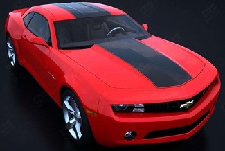 Over The Top Solid Center Stripe Kit Hood Roof Trunk Vinyl Decal Sticker for Chevrolet Camaro 2010-2015