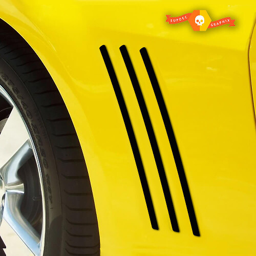 Gill Vent Side Stripes Vinyl Decal Kit For Chevrolet Camaro 2010-2015