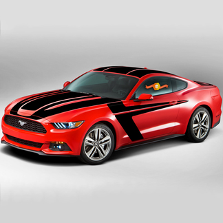 Ford Mustang 2015-2017 Over The Top And Side Sport Stripes