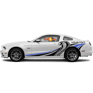 Ford Mustang 2010-2020 Cobra Style Multi-color Side Stripes Vinyl Decal