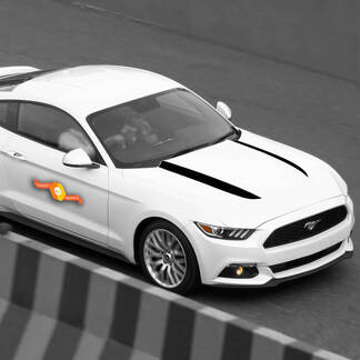 Ford Mustang 2015-2020 Hood Spears Side Accent Decals Stripes
