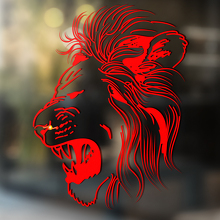 Lion Head in Thin Line Art Universal Vinyl Decal Sticker_4