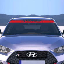 Brand Lettering Stripes Windscreen Decal Sticker for Hyundai Veloster 2