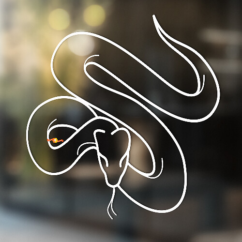 Snake Vinyl Art Wall  Window Bathroom Sticker Decal removable#15_1