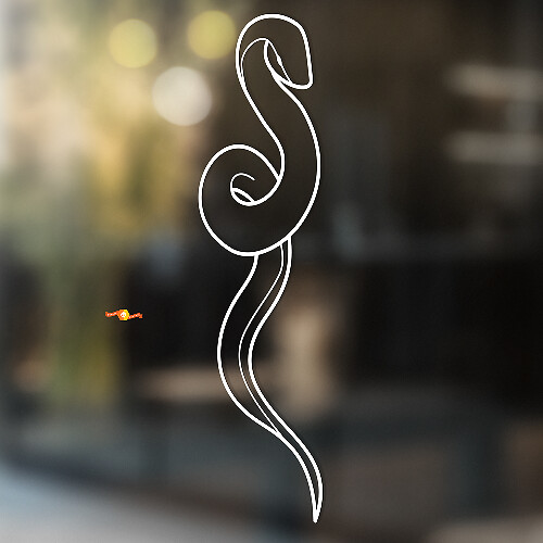 Snake in Minimal Outline Style Universal Vinyl Decal Sticker