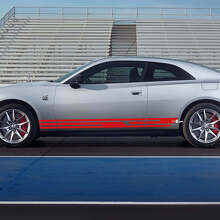 Geometric Side Rocker Panel Decal Stripes for Dodge Charger Electric 3