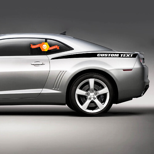Rear Quarter Side Stripe Decal with Custom Text For Chevrolet Camaro 2010-2024