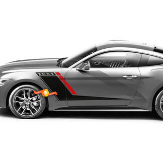 Ford Mustang Side Accent Stripes with Custom Text
