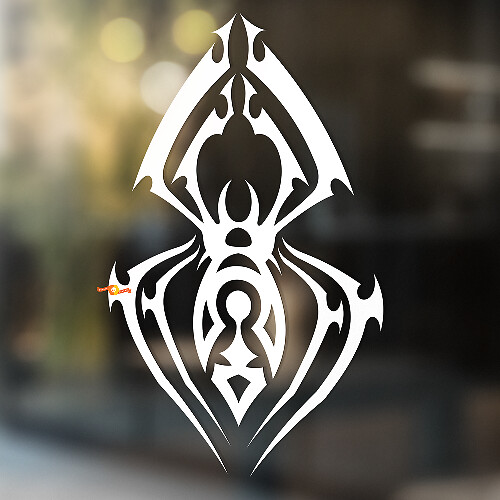 Spider in Tribal Style Universal Vinyl Decal Sticker_1