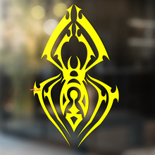 Spider in Tribal Style Universal Vinyl Decal Sticker_3