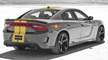2015 & Up Dodge Challenger SRT / HELLCAT Style Honeycomb Rally Stripe Sticker Decal Kit
 2