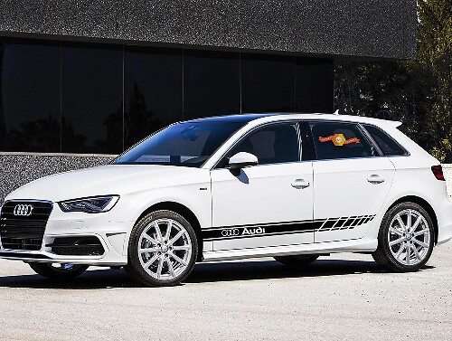  Racing Style Side Stripe Vinyl Decal Kit for Audi A5