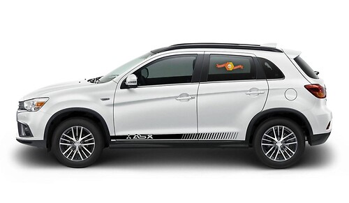 Racing Style Stripes Rocker Panel Vinyl Decal Kit for Mitsubishi ASX