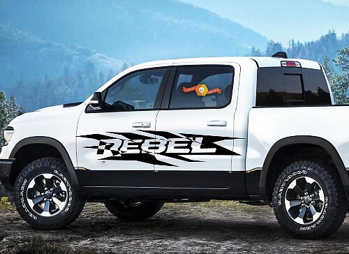 Rebel Side Vinyl Decals Kit for Dodge Ram 1500 2500 3500