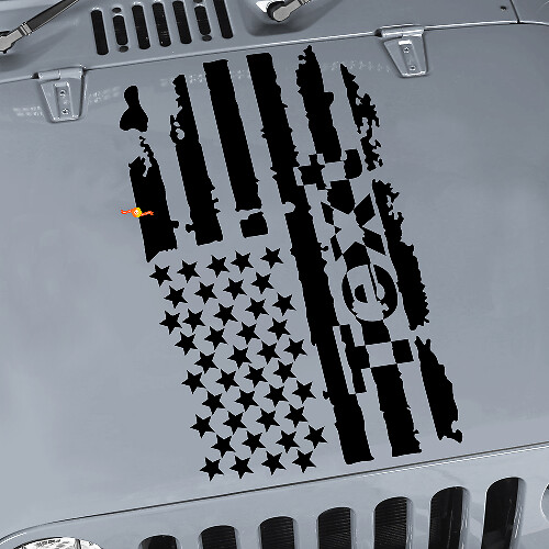 Hood Decal Stickers US Flag Graphic Vinyl Sticker for Jeep Wrangler 1