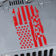 Hood Decal Stickers US Flag Graphic Vinyl Sticker for Jeep Wrangler 3
