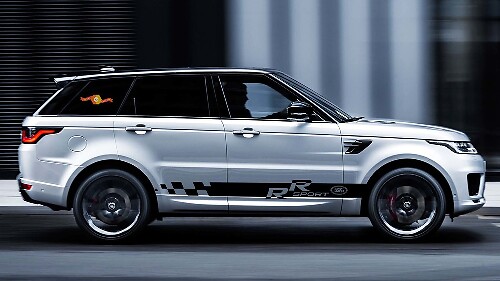 RR Checkered Side Stripes Vinyl Decal Kit for Range Rover Sport