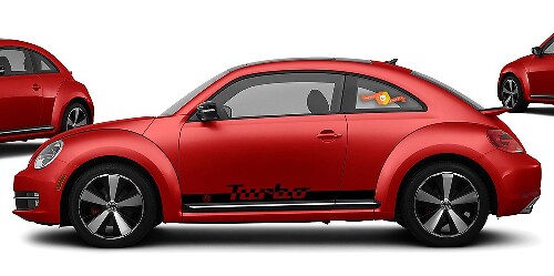 Turbo Side Stripe Vinyl Decals For Volkswagen Beetle 