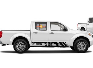 Decal Sticker Side Stripe Kit For Toyota Tundra 2007 2009 2010 2014 2016 Offroad Bedskirts distressed vinyl
