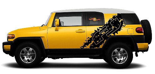 2x Toyota Fj Cruiser Side Vinyl Decal Sticker Graphics Stripe
