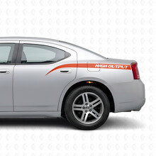 High Output Curved Stripes Bedside Vinyl Decal Sticker for Dodge Charger 2006-2010_4