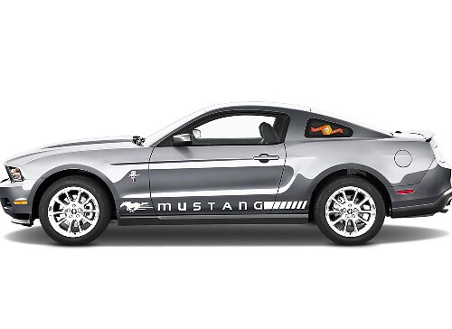 Ford Mustang Rocker Panel Door Side Stripes Decals - RJ - Strips Stickers Lower
