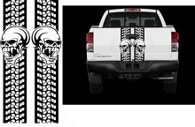 Skull Tire Track Tailgate Stripes Vinyl Decals for Pickup Trucks_2