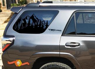 Outdoor Scene Forest Trees Windshield Decal Stickers 2010-2020 Toyota 4Runner TRD PRO windows
