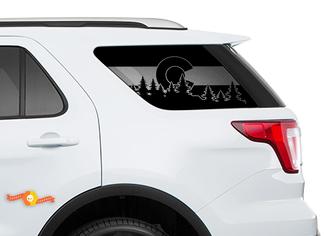 2011-2018 Ford Explorer - State of Colorado Flag Windshield Decals for Rear windows Stickers
