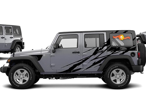 Mud Splatter Side Vinyl Decal Sticker for Jeep Wrangler 2018-2019