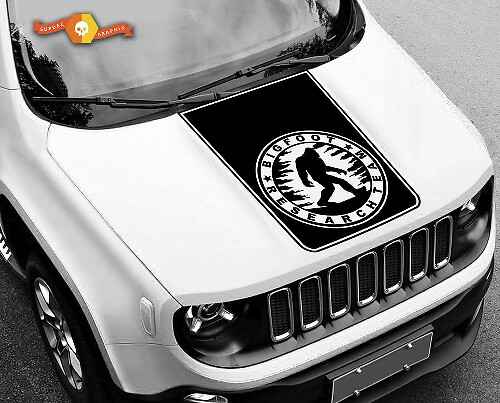 Bigfoot Research Team Hood Vinyl Decal for Jeep Renegade
