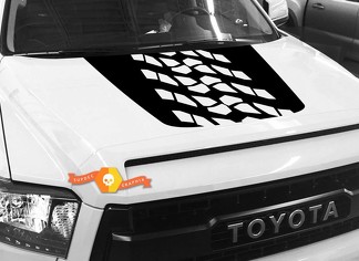 Huge Tire Track Tread Protector Hood graphics decal for TOYOTA TUNDRA 2014 2015 2016 2017 2018 #8
