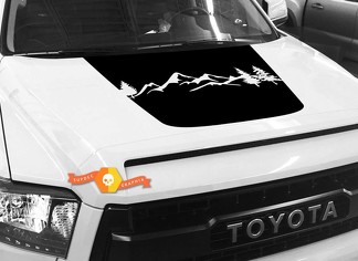 Mountains Forest  Hood graphics decal for TOYOTA TUNDRA 2014 2015 2016 2017 2018
