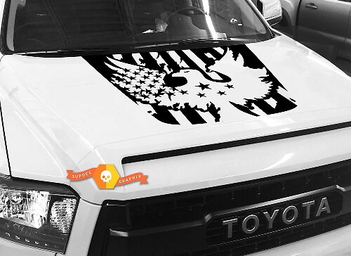 Bald Eagle USA Flag Hood Vinyl Decal for Toyota Tundra 2014-2018