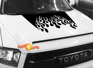 Hood Fire graphics decal for TOYOTA TUNDRA 2014 2015 2016 2017 2018 #10
