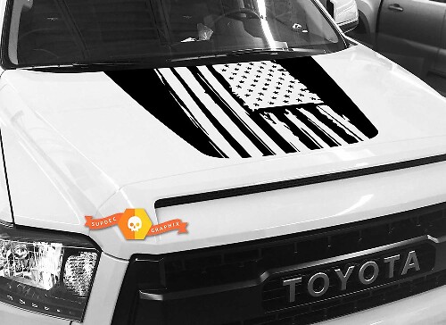 American Flag Hood Vinyl Decal for Toyota Tundra 2014-2018