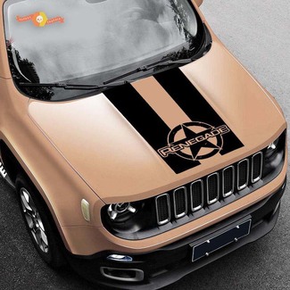 2015-2019 Rally Distressed star Renegade Jeep vinyl hood decal Graphic
