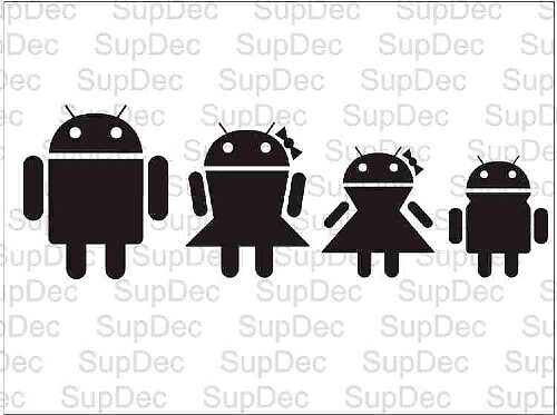 Android Family 4 vinyl decal sticker
