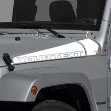 Custom Text Bonnet Vinyl Sticker Decal for Jeep Wrangler JL CJ TJ YK JK XJ 2