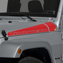 Custom Text Bonnet Vinyl Sticker Decal for Jeep Wrangler JL CJ TJ YK JK XJ 3